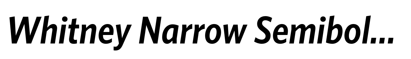 Whitney Narrow Semibold Italic